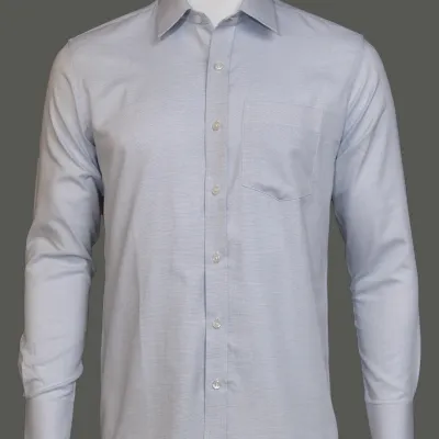 Icy Blue Cotton Shirt